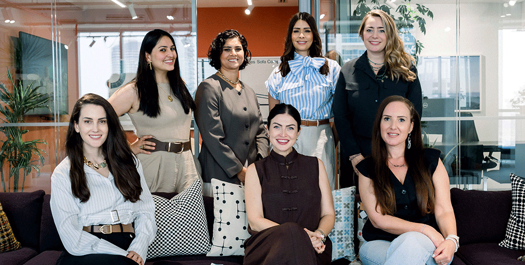 Josephine Visser with the panel and guests at the Return To Work Mums event "Stronger Than Ever" in Dubai