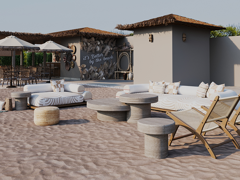 Beach lounge Qatar: A boho-inspired oasis with South American charm